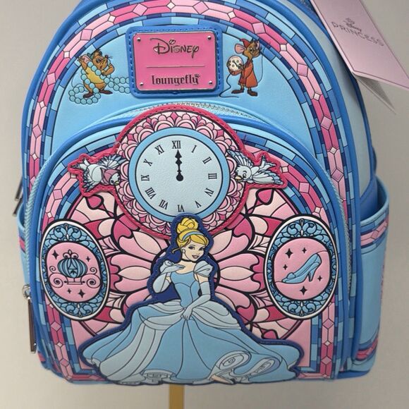 Loungefly Disney Cinderella Stained Glass Portrait Mini Backpack NWT STORE MODEL main image 6